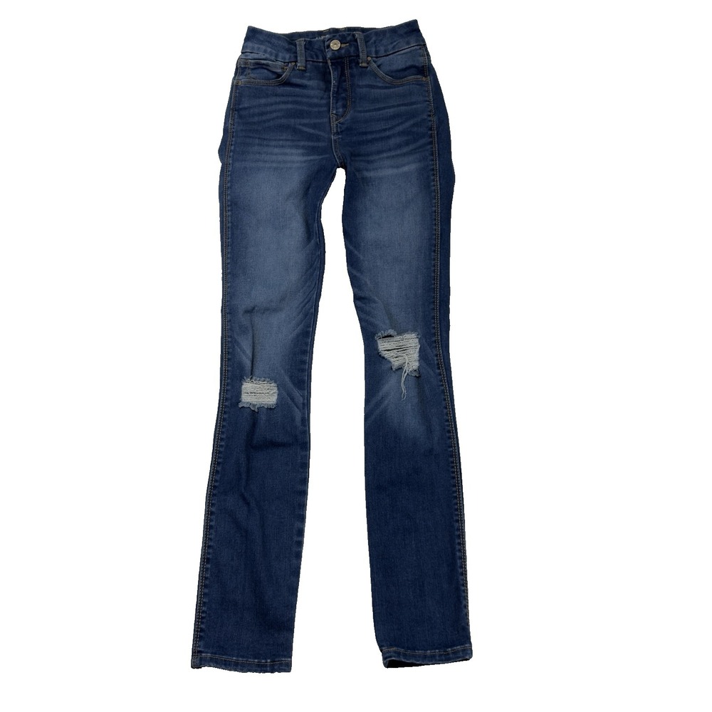 Rewash Denim Jeans Women's Size 00‎ (22x28½) Blue Distressed Stretch
